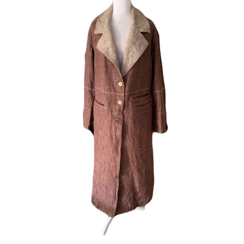 NWT Free People Michah longline duster maxi flap pocket coat Boho Country Small